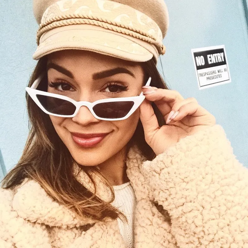 Women's 90's Thin Retro Pointed Cat Eye Sunglasses sold by ZeroUV product image thumbnail 5