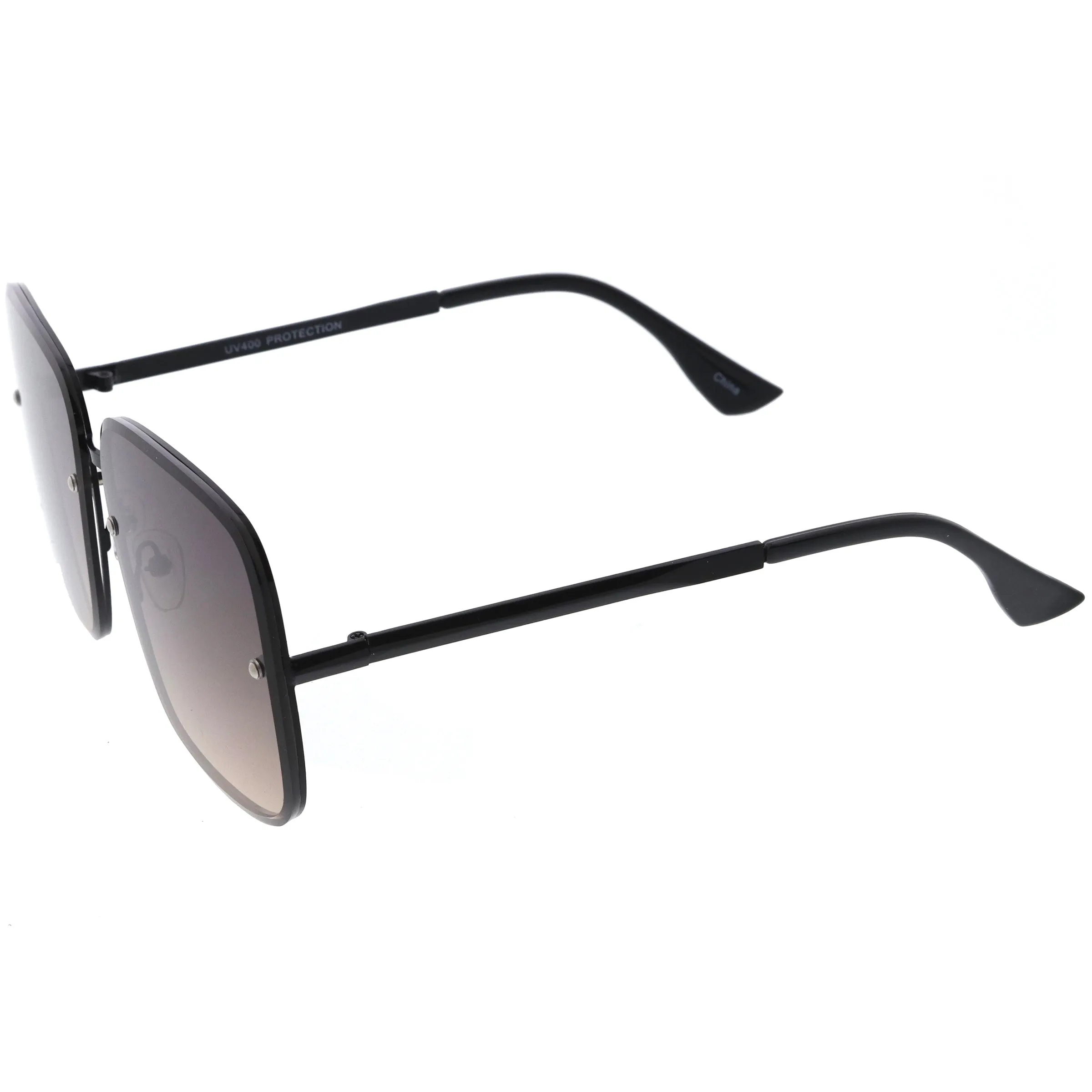 Luxe Chic Rimless Gradient Lens Square Oversize Sunglasses D103 sold by ZeroUV product image thumbnail 3