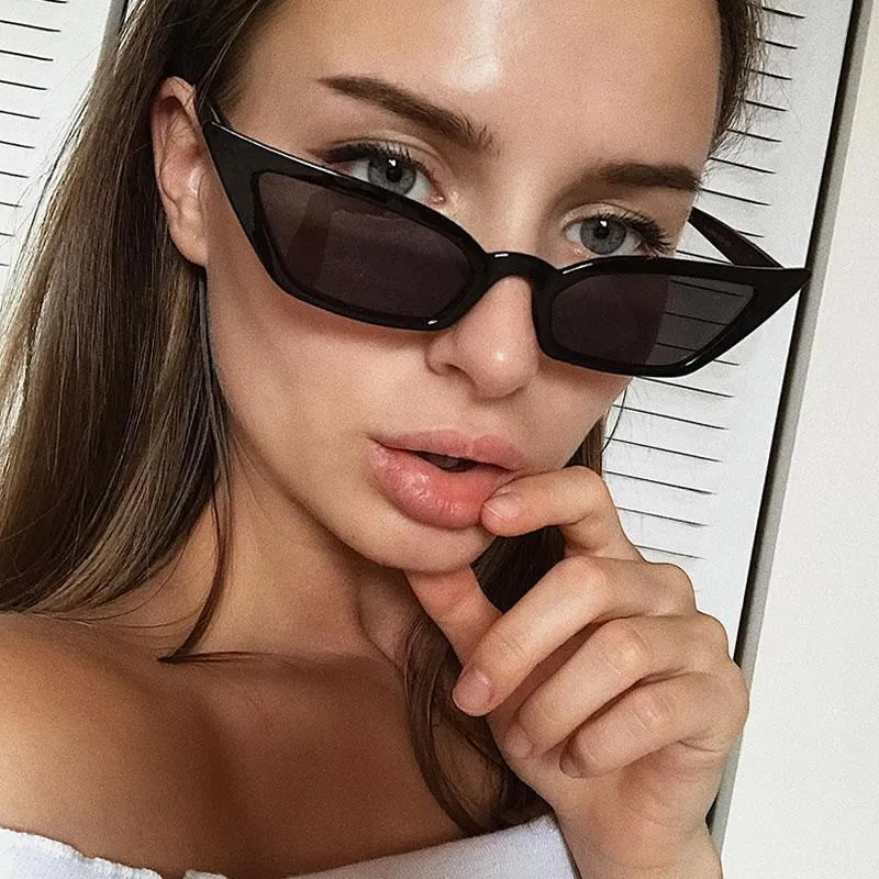 Women's 90's Thin Retro Pointed Cat Eye Sunglasses sold by ZeroUV product image thumbnail 3