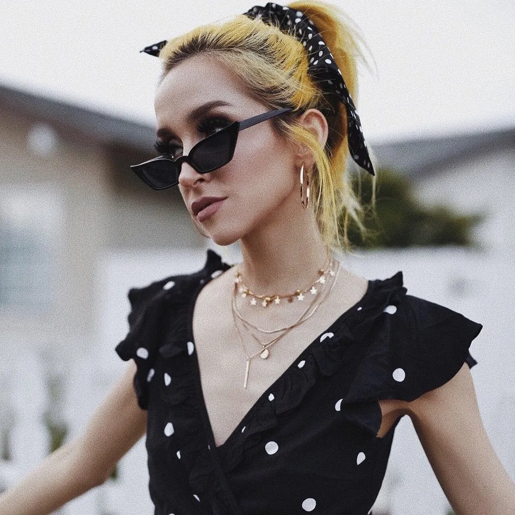 Women's 90's Thin Retro Pointed Cat Eye Sunglasses sold by ZeroUV product image thumbnail 2