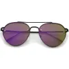 Modern Rimless Mirrored Flat Lens Aviator Sunglasses A823 sold by ZeroUV