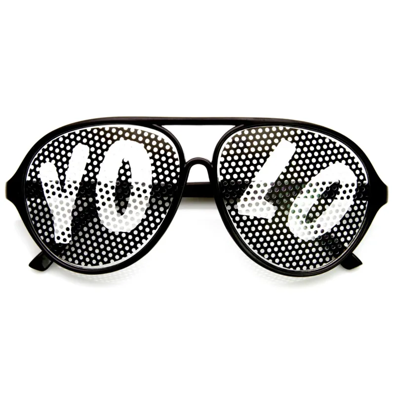 Party YOLO Summer Retro Aviator Glasses 8855 sold by ZeroUV