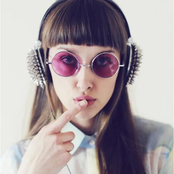 Retro Hippie Metal Lennon Round Color Lens Sunglasses sold by ZeroUV product image thumbnail 3