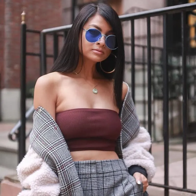 Retro Fashion Round Color Tone Colors Flat Lens Sunglasses C437 sold by ZeroUV product image thumbnail 5