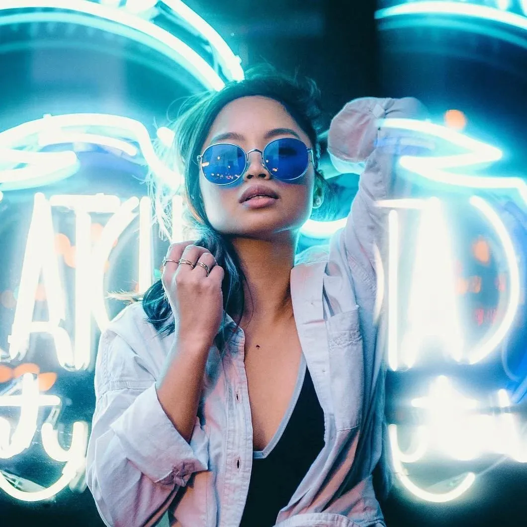 Retro Fashion Round Color Tone Colors Flat Lens Sunglasses C437 sold by ZeroUV product image thumbnail 3