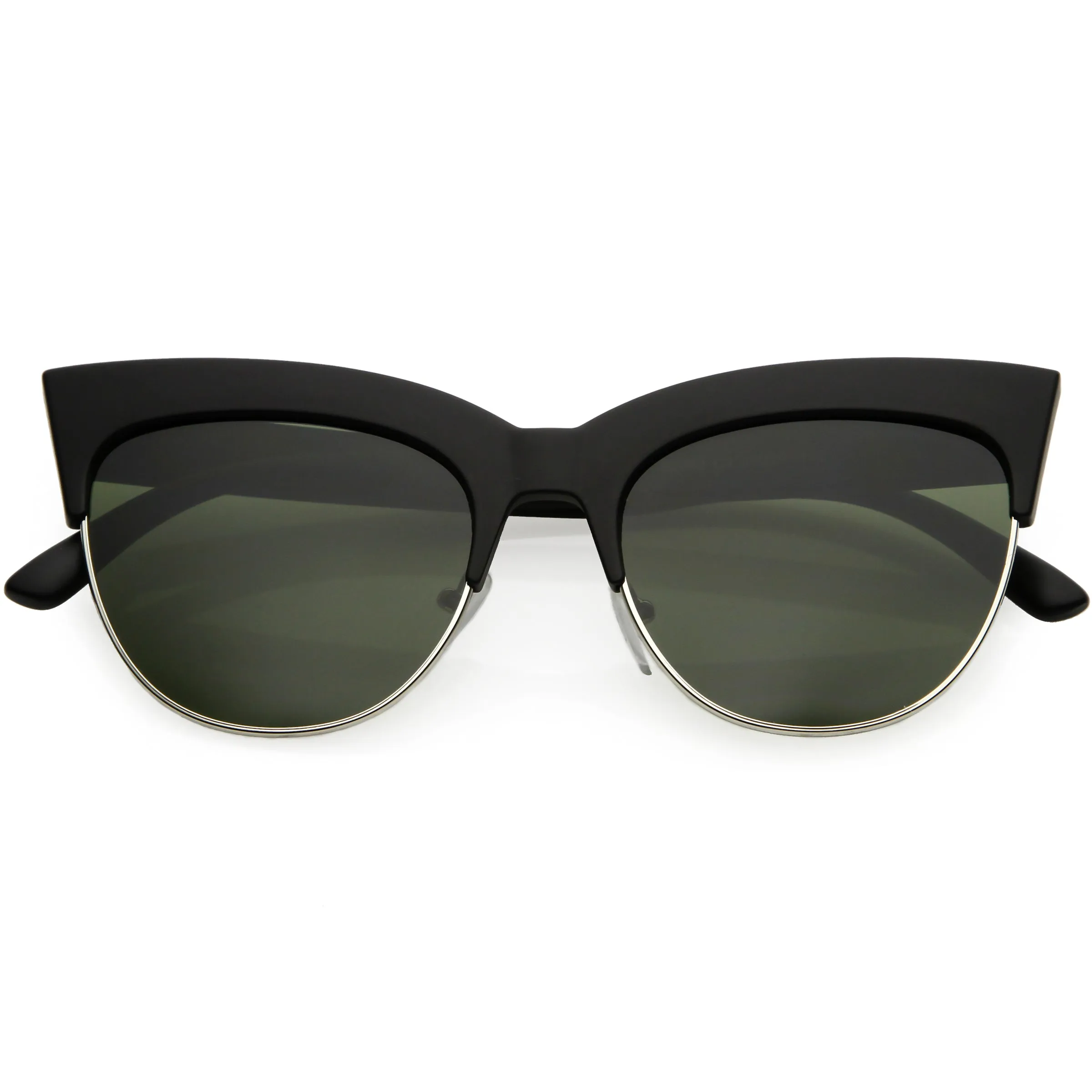 Women's Modern Hot Tip Pointed Half Frame Cat Eye Sunglasses C852 sold by ZeroUV