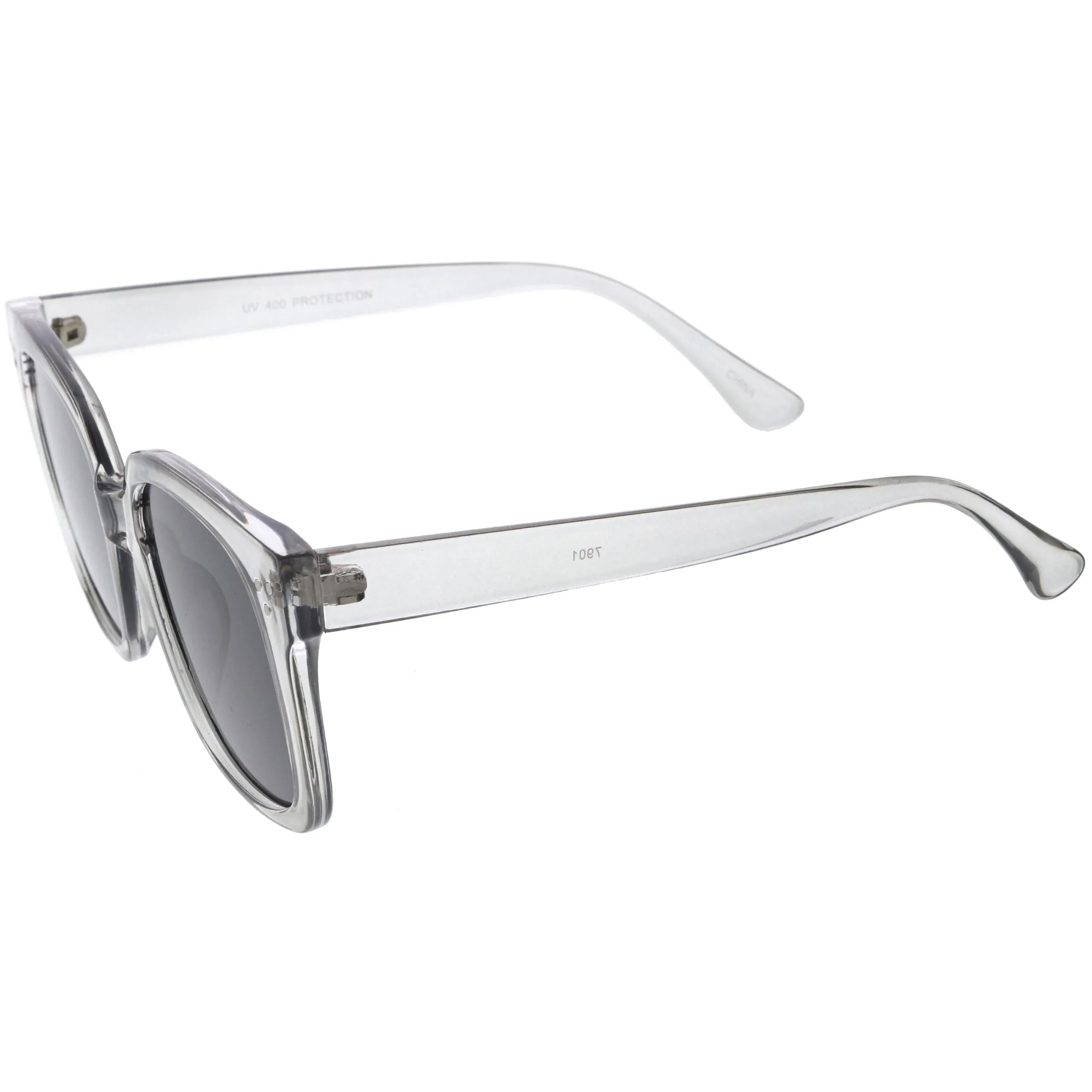 Posh Oversize Neutral Colored Lens Square Horn Rimmed Sunglasses D104 sold by ZeroUV product image thumbnail 3
