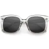 Posh Oversize Neutral Colored Lens Square Horn Rimmed Sunglasses D104 sold by ZeroUV