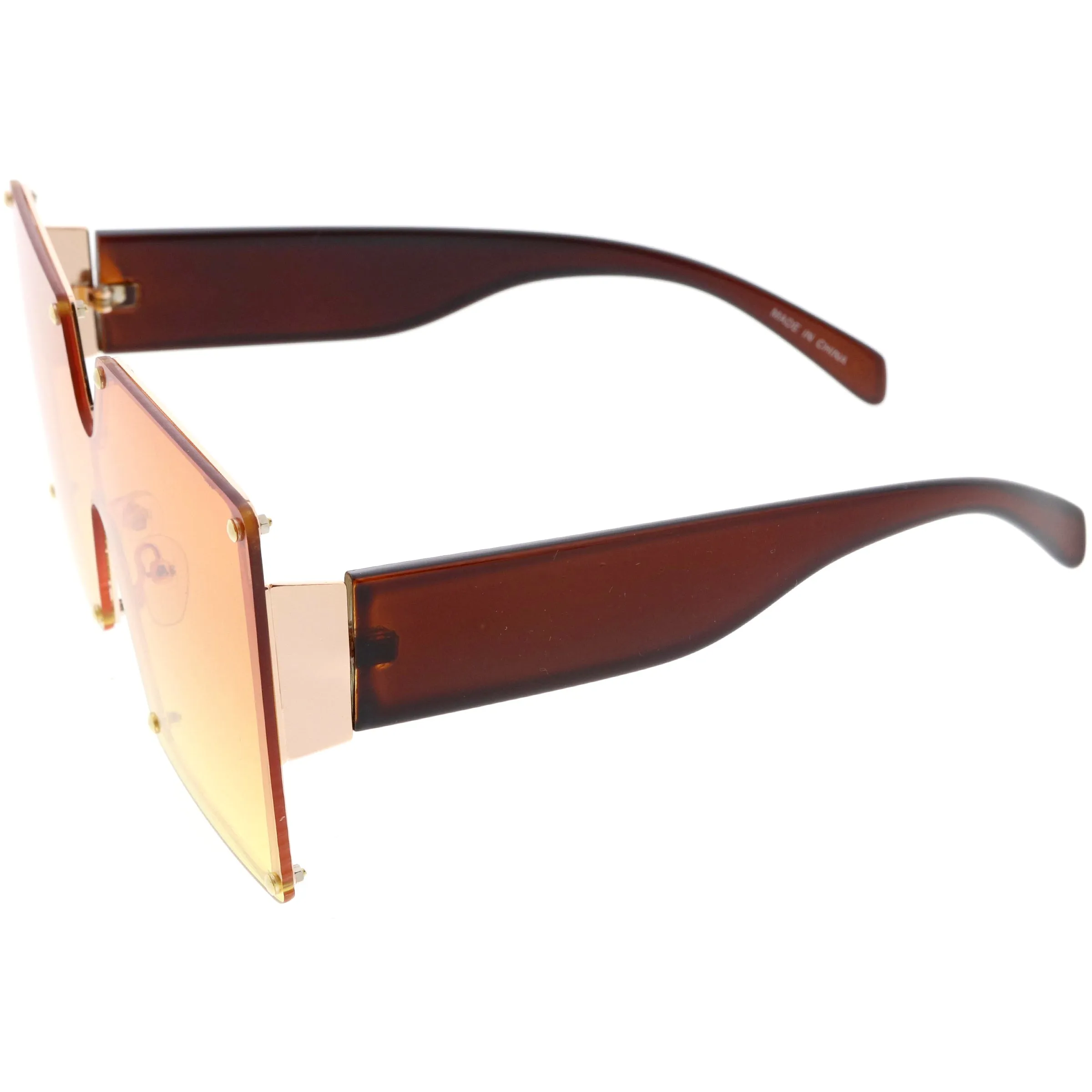 Oversize Chunky Gradient Lens Square Shield Sunglasses D132 sold by ZeroUV product image thumbnail 3