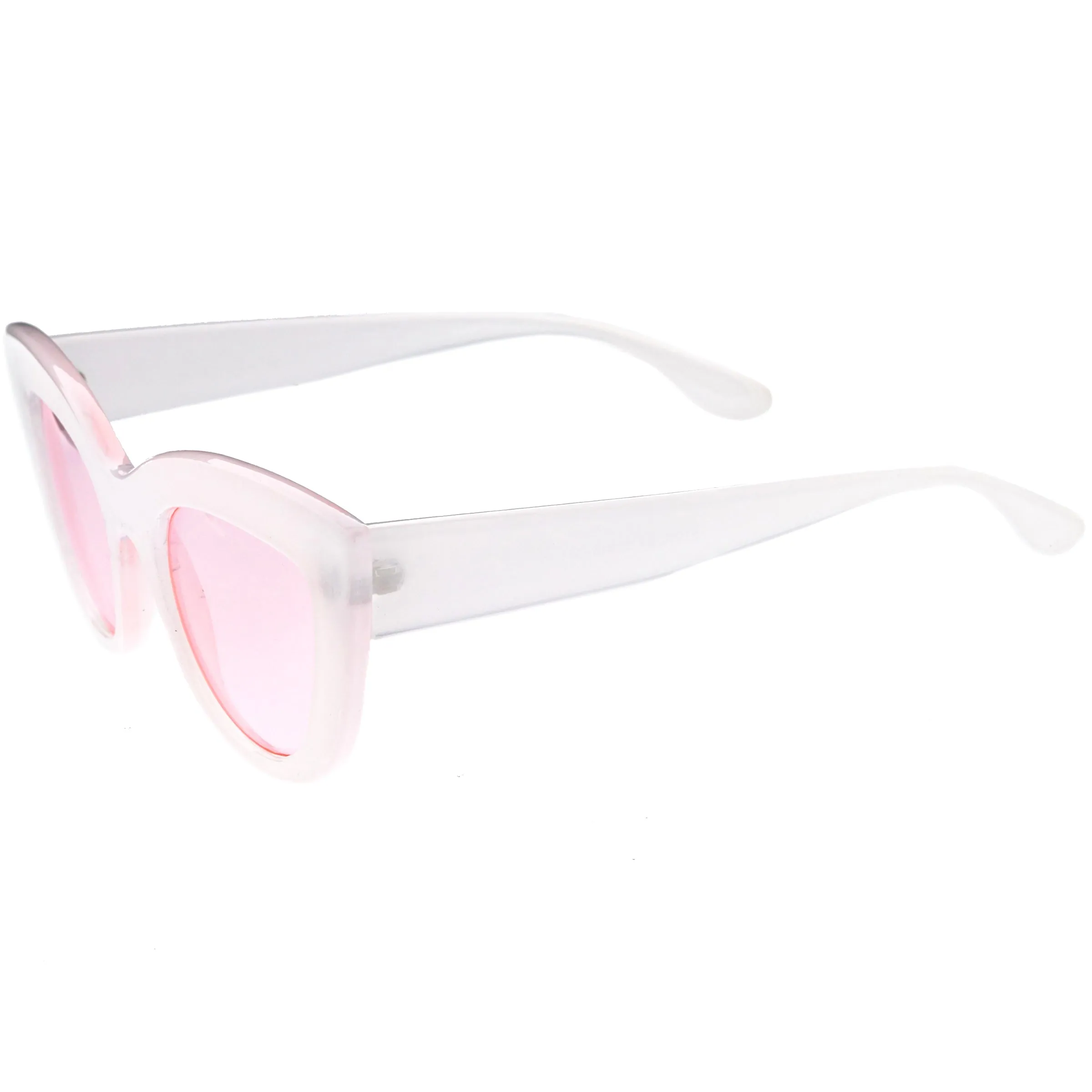 Classy Oversize Vintage-Inspired Round Cat Eye Sunglasses D217 sold by ZeroUV product image thumbnail 3