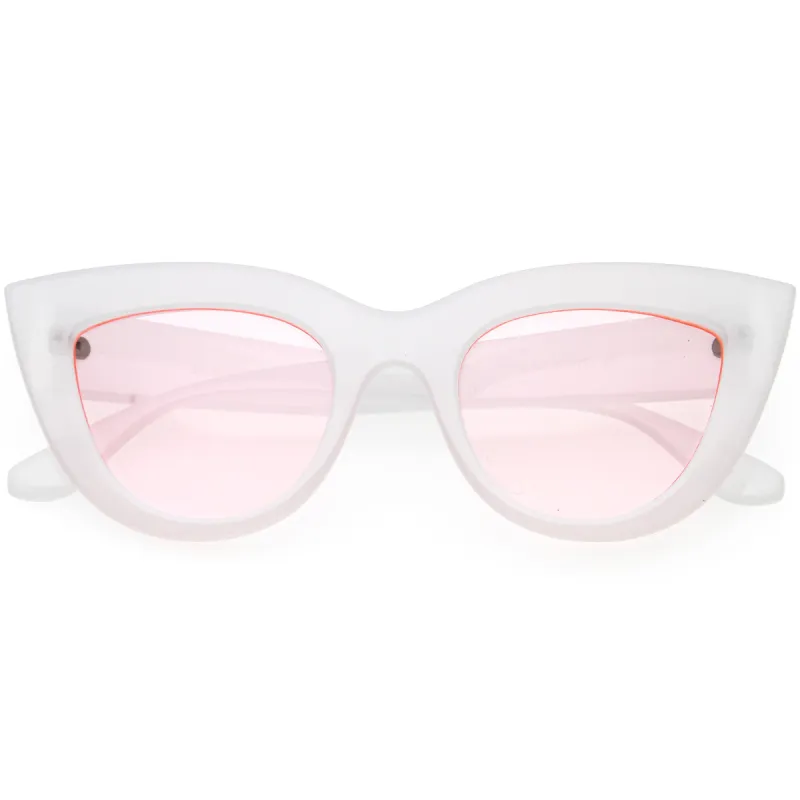 Classy Oversize Vintage-Inspired Round Cat Eye Sunglasses D217 sold by ZeroUV