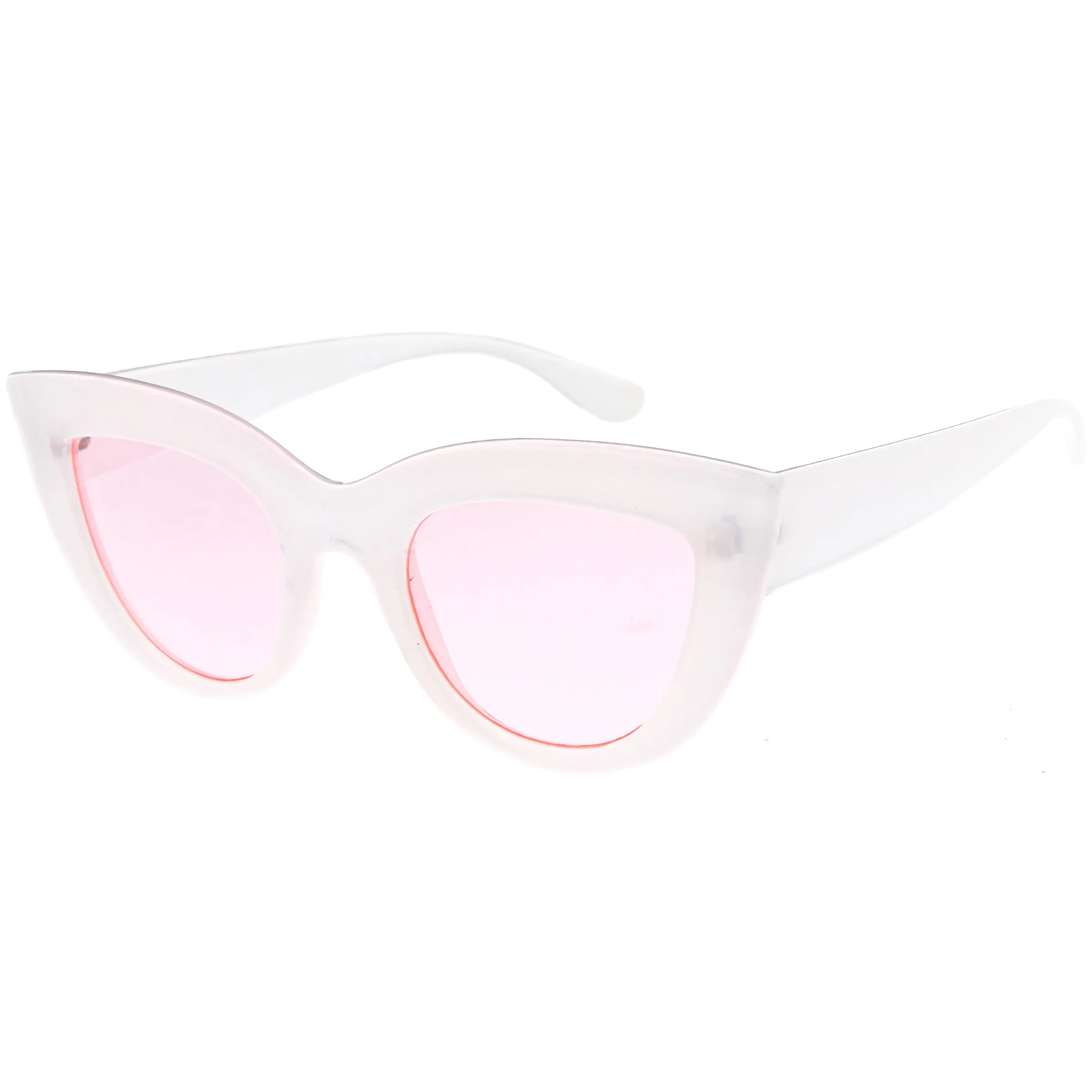 Classy Oversize Vintage-Inspired Round Cat Eye Sunglasses D217 sold by ZeroUV product image thumbnail 2