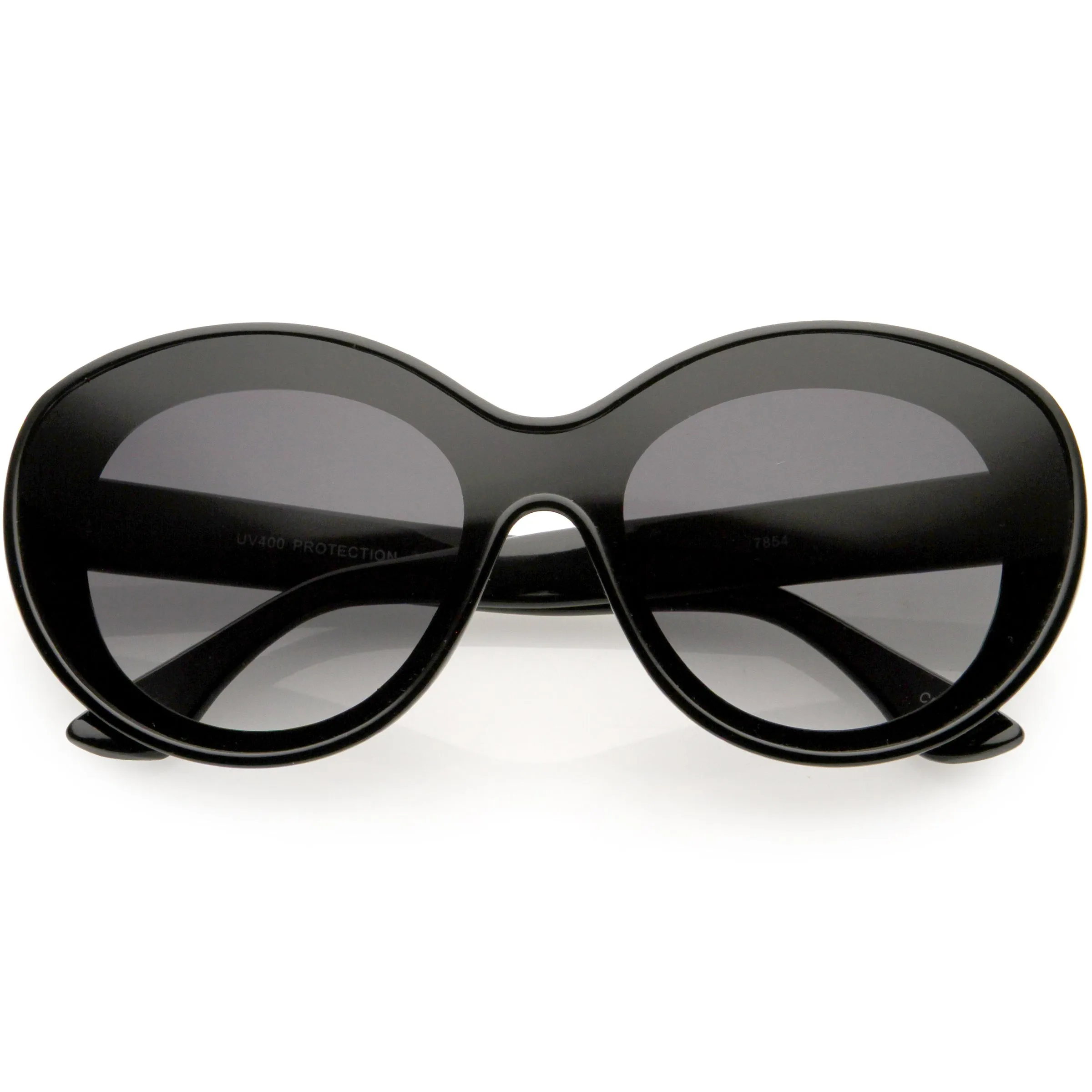 Elegant Oversize Retro Shield Neutral Colored Lens Oval Sunglasses D067 sold by ZeroUV
