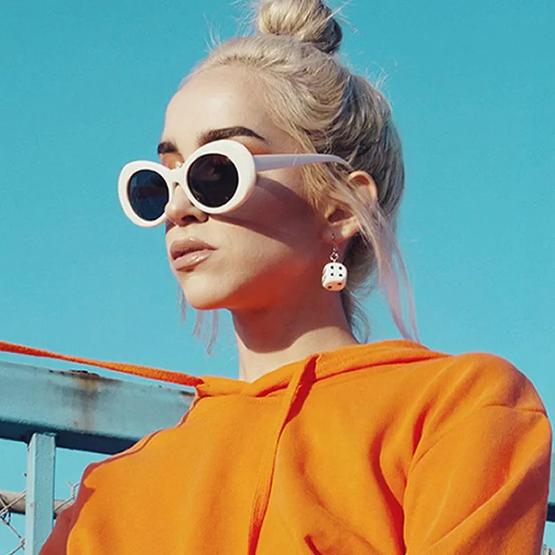 Retro 1990's Fashion Oval Clout Goggle Sunglasses sold by ZeroUV product image thumbnail 5