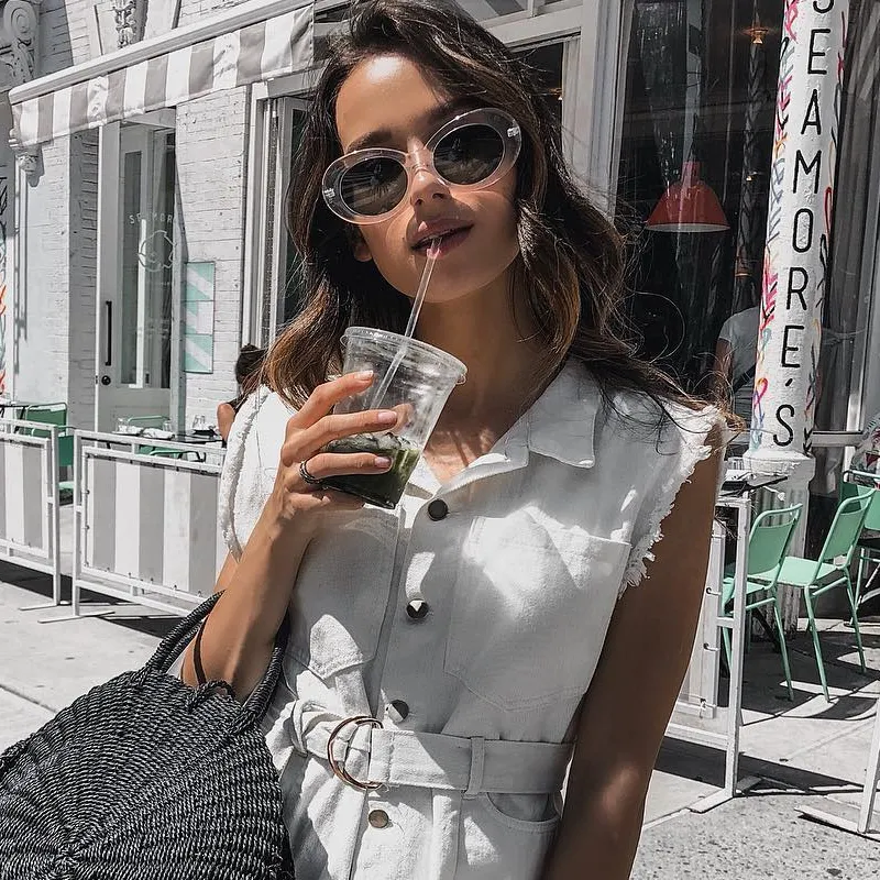 Retro 1990's Fashion Oval Clout Goggle Sunglasses sold by ZeroUV product image thumbnail 2