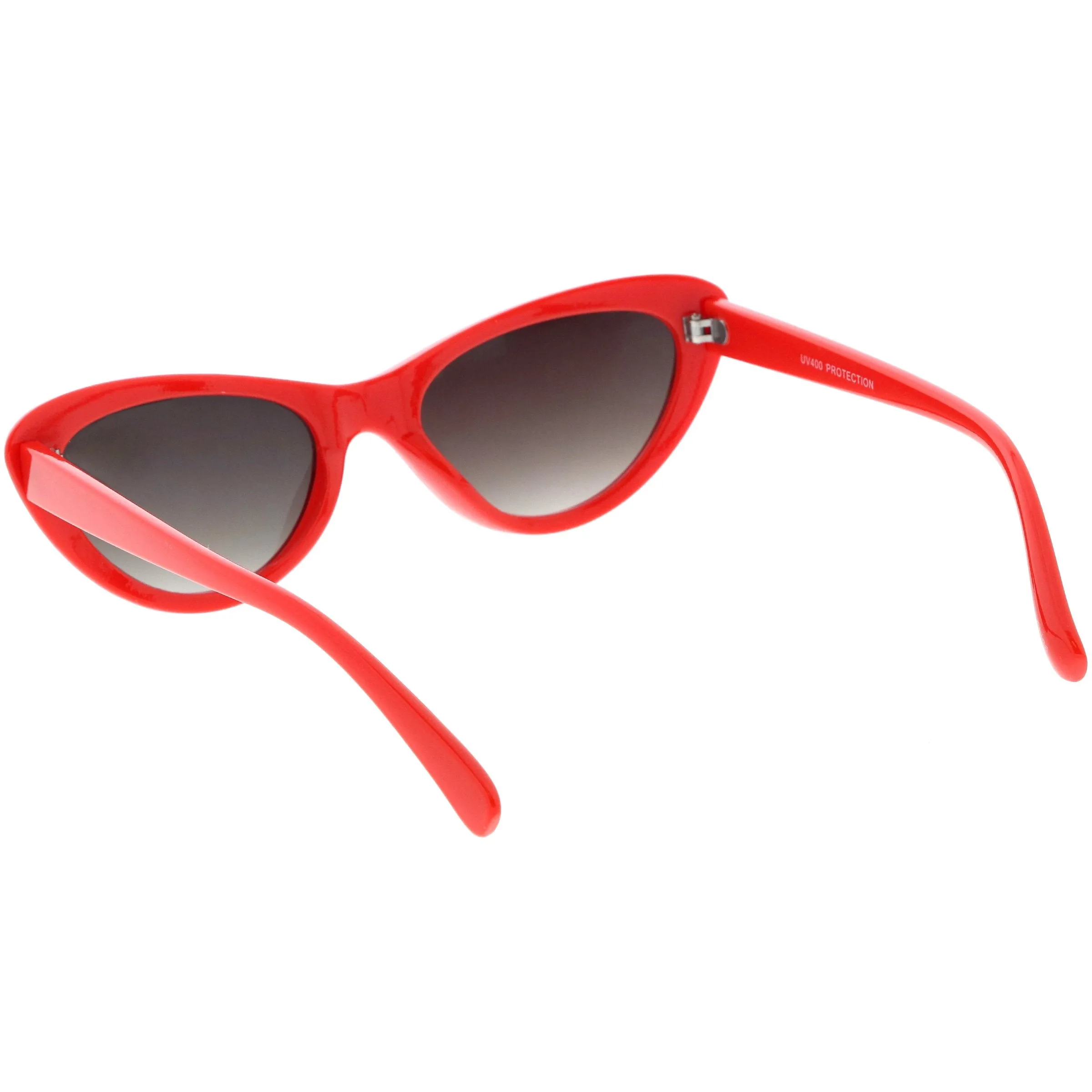Small 1990's Retro Rounded Cat Eye Flat Lens Sunglasses C706 sold by ZeroUV product image thumbnail 4