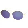Modern Thin Metal Frame Mirrored Flat Lens Sunglasses A788 sold by ZeroUV