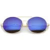 Modern Thin Metal Frame Mirrored Flat Lens Sunglasses A788 sold by ZeroUV