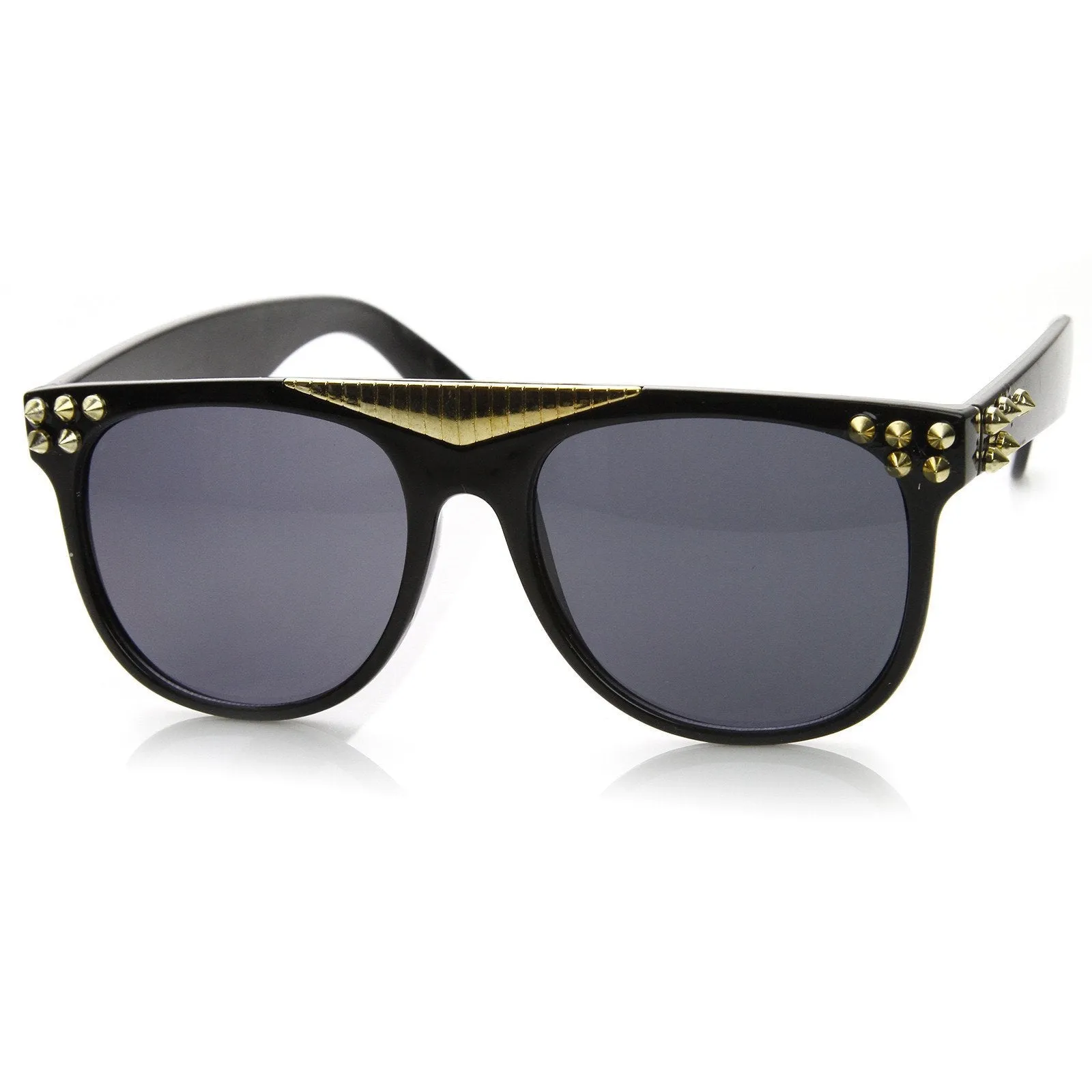 Trendy Fashion Retro Flat Top Spiked Horned Rim Sunglasses 8968 sold by ZeroUV product image thumbnail 2
