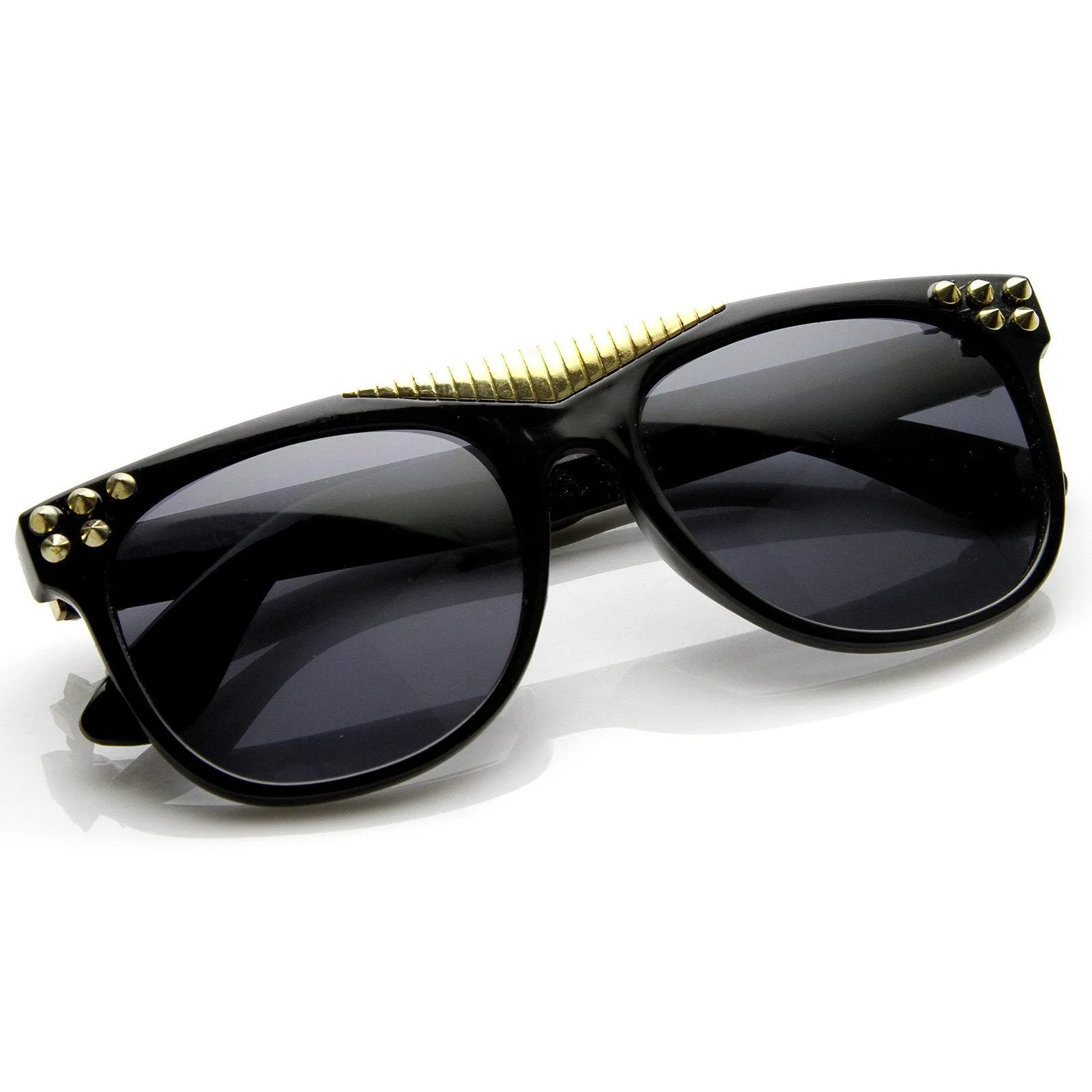 Trendy Fashion Retro Flat Top Spiked Horned Rim Sunglasses 8968 sold by ZeroUV product image thumbnail 4