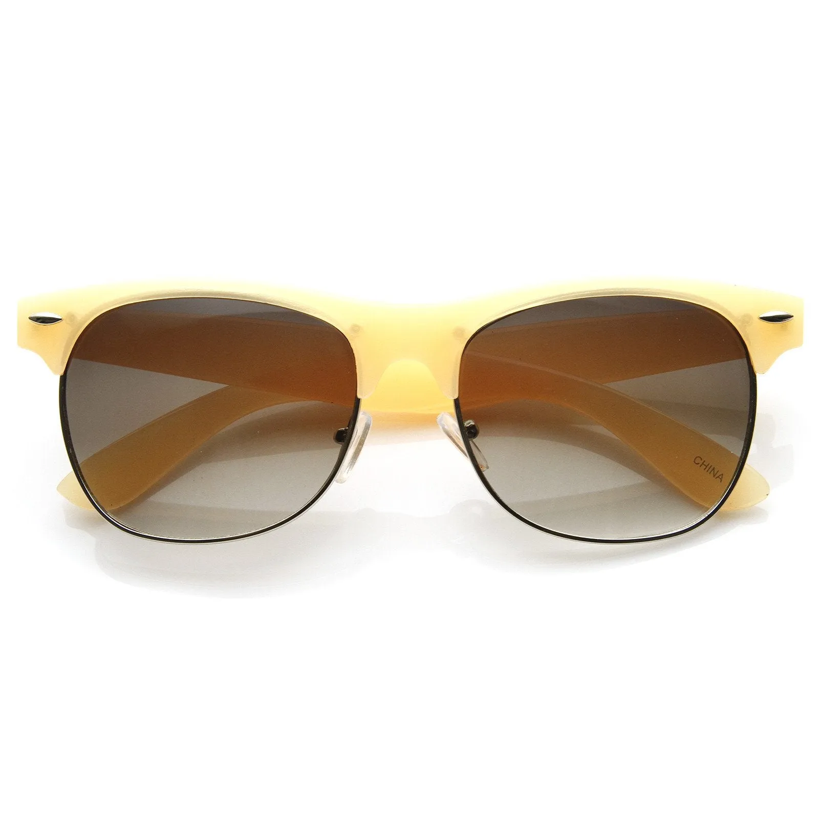 Womens Pastel Colors Half Frame Horned Rim Sunglasses 8958 sold by ZeroUV product image thumbnail 5