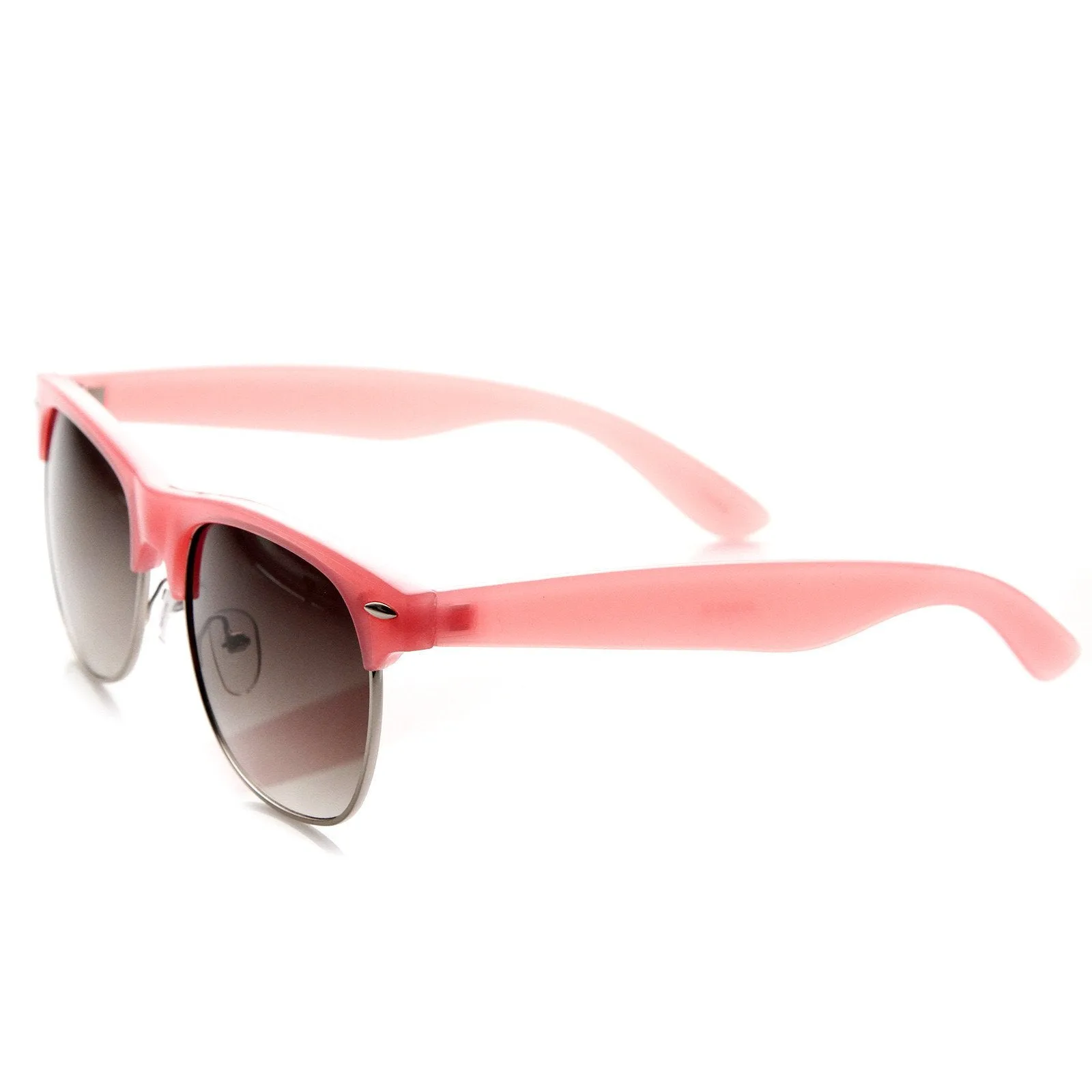 Womens Pastel Colors Half Frame Horned Rim Sunglasses 8958 sold by ZeroUV product image thumbnail 3