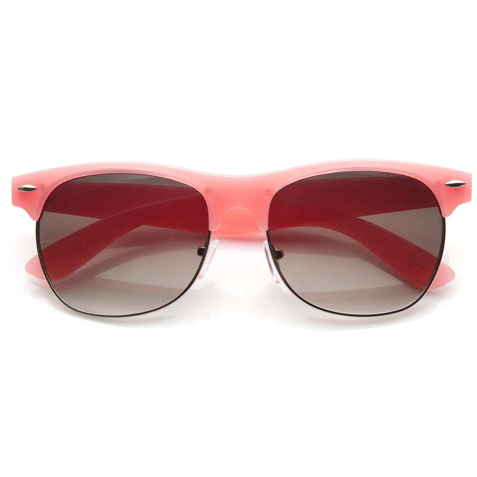 Womens Pastel Colors Half Frame Horned Rim Sunglasses 8958 sold by ZeroUV