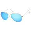 Large Premium Design Matte Metal Mirrored Lens Aviator Sunglasses 57mm A806 sold by ZeroUV
