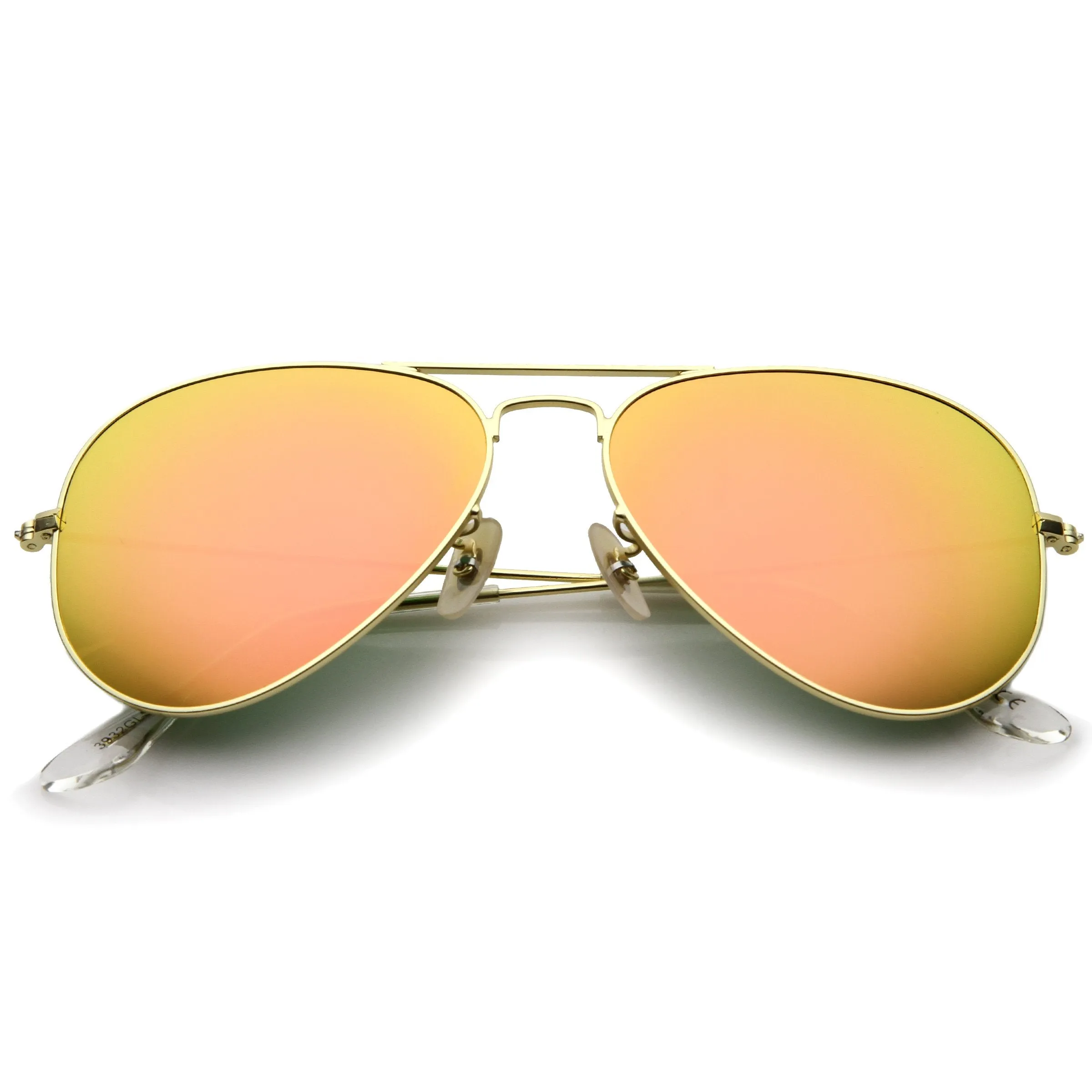Large Premium Design Matte Metal Mirrored Lens Aviator Sunglasses 57mm A806 sold by ZeroUV