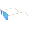 Large Premium Design Matte Metal Mirrored Lens Aviator Sunglasses 57mm A806 sold by ZeroUV