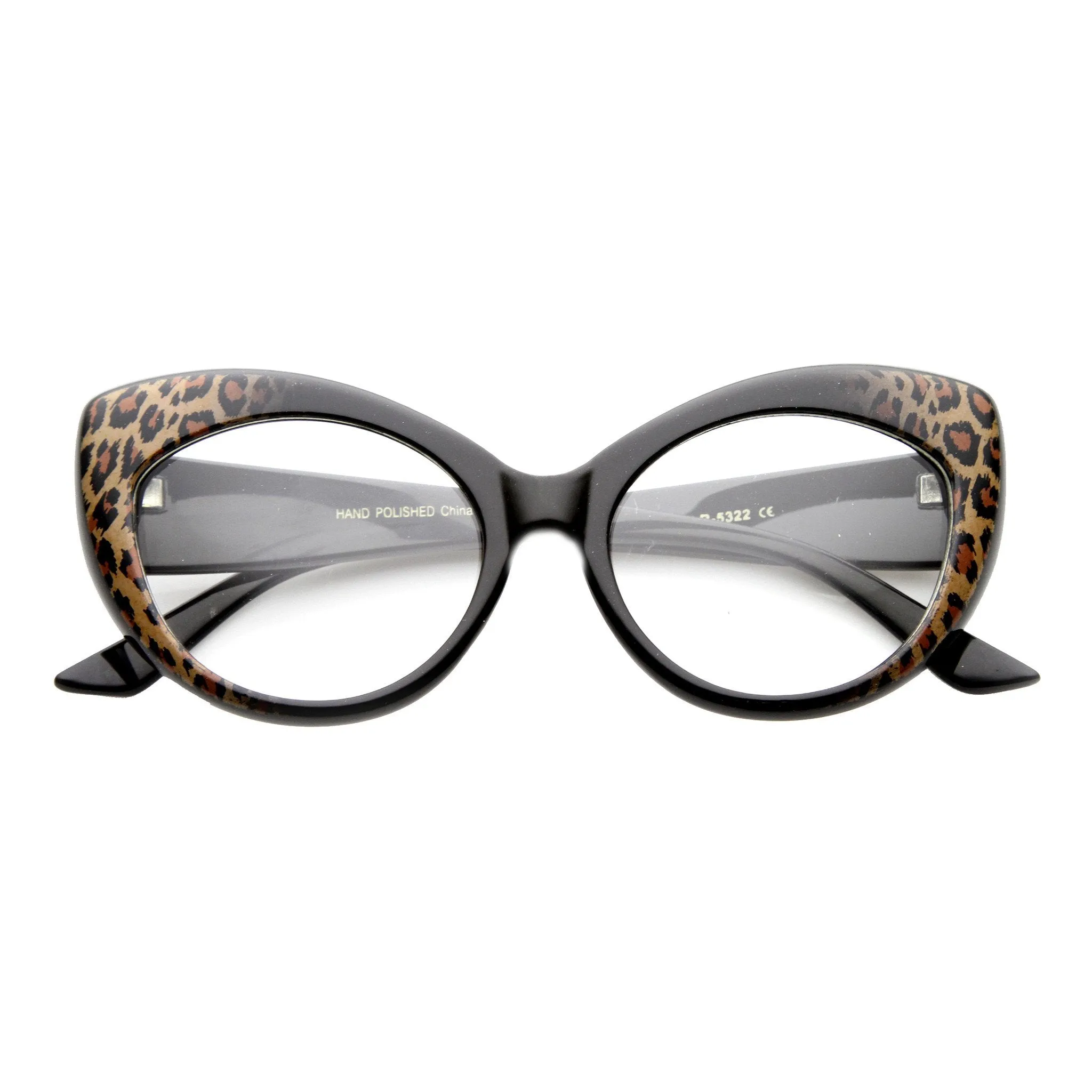 Retro 1950's Pointed Cat Eye Clear Lens Glasses 9646 sold by ZeroUV product image thumbnail 4