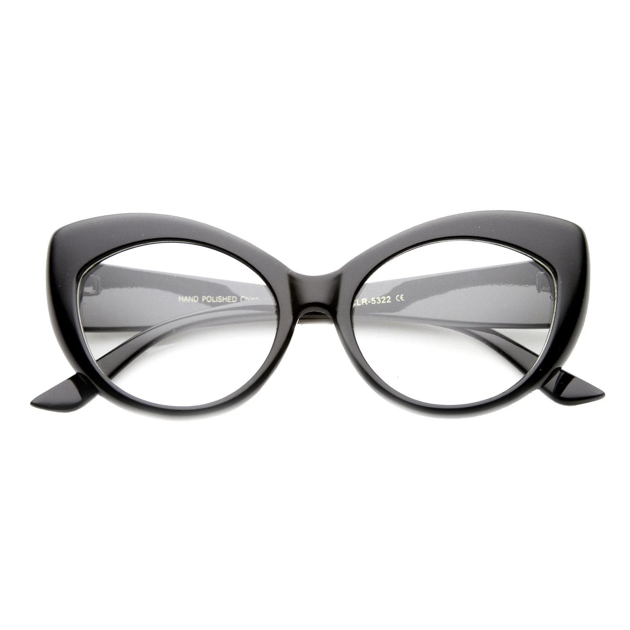 Retro 1950's Pointed Cat Eye Clear Lens Glasses 9646 sold by ZeroUV