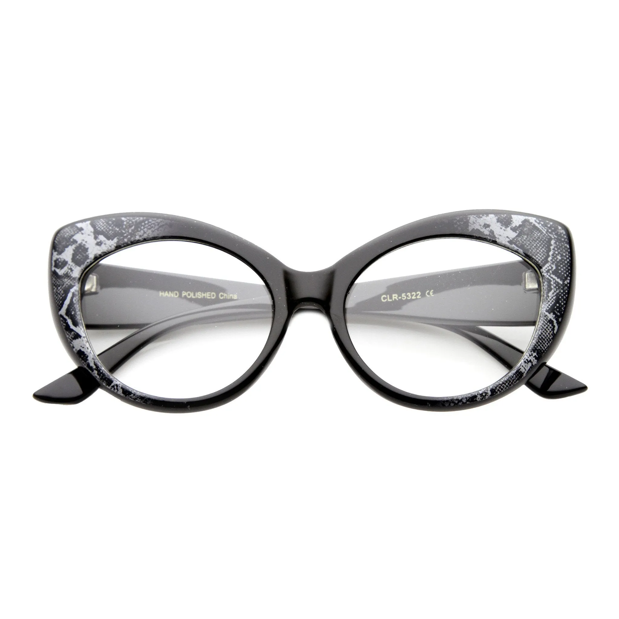 Retro 1950's Pointed Cat Eye Clear Lens Glasses 9646 sold by ZeroUV product image thumbnail 5