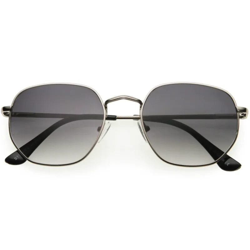 Vintage Small Classic Dapper Geometric Metal Frame Sunglasses C974 sold by ZeroUV