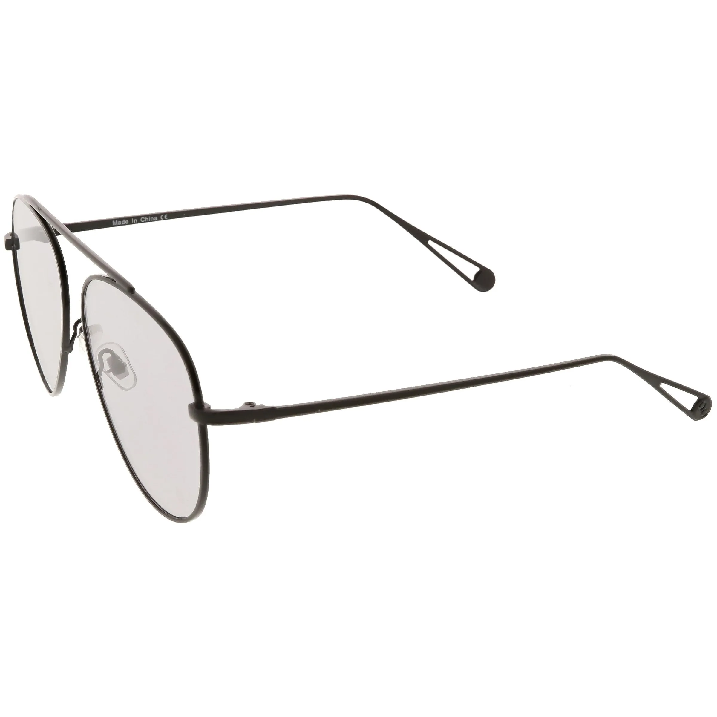 Premium Oversize Color Tone Flat Lens Metal Aviator Sunglasses C508 sold by ZeroUV product image thumbnail 5