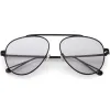 Premium Oversize Color Tone Flat Lens Metal Aviator Sunglasses C508 sold by ZeroUV