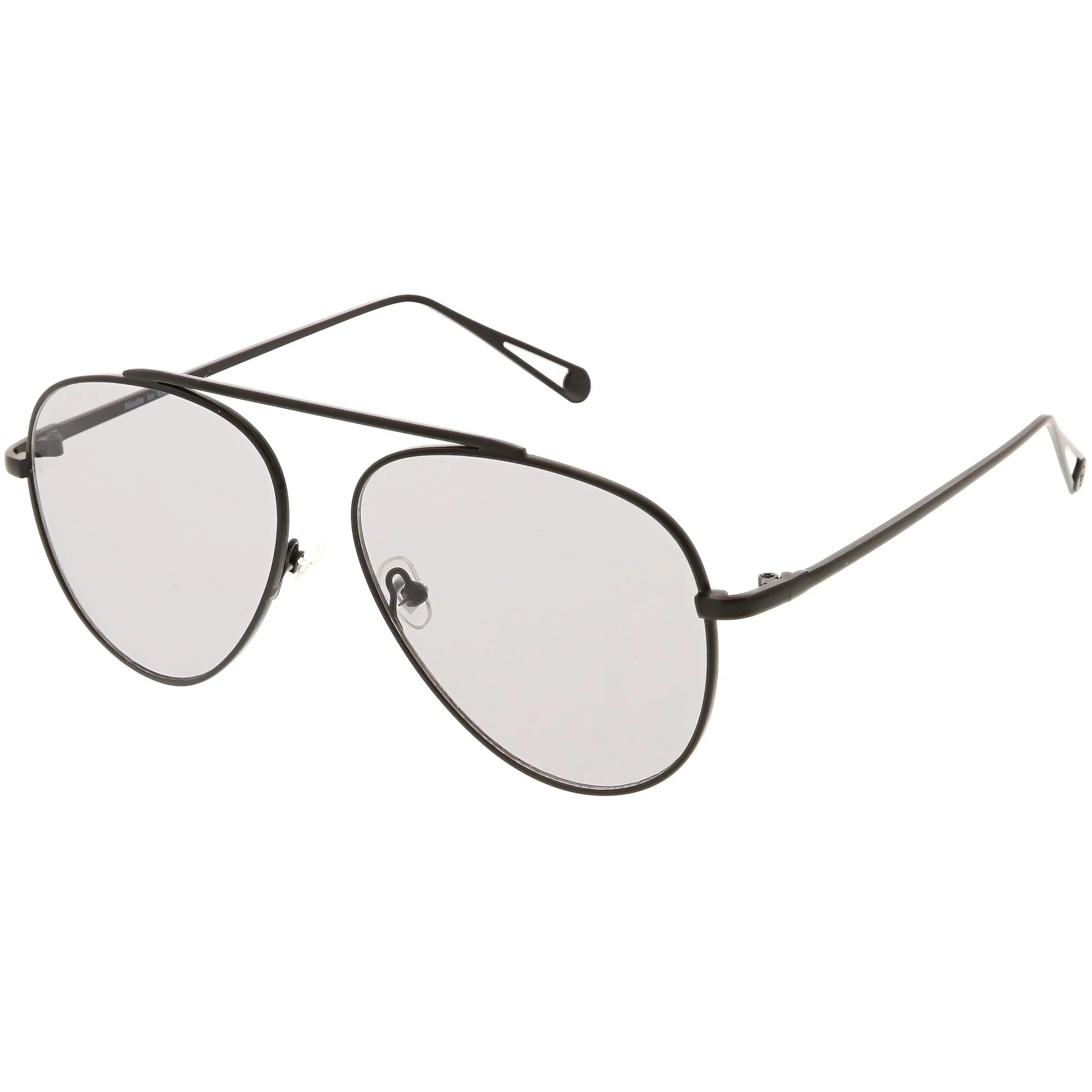 Premium Oversize Color Tone Flat Lens Metal Aviator Sunglasses C508 sold by ZeroUV product image thumbnail 4