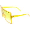 High Fashion Color Tinted Lens Flat Top Square Sunglasses D131 sold by ZeroUV
