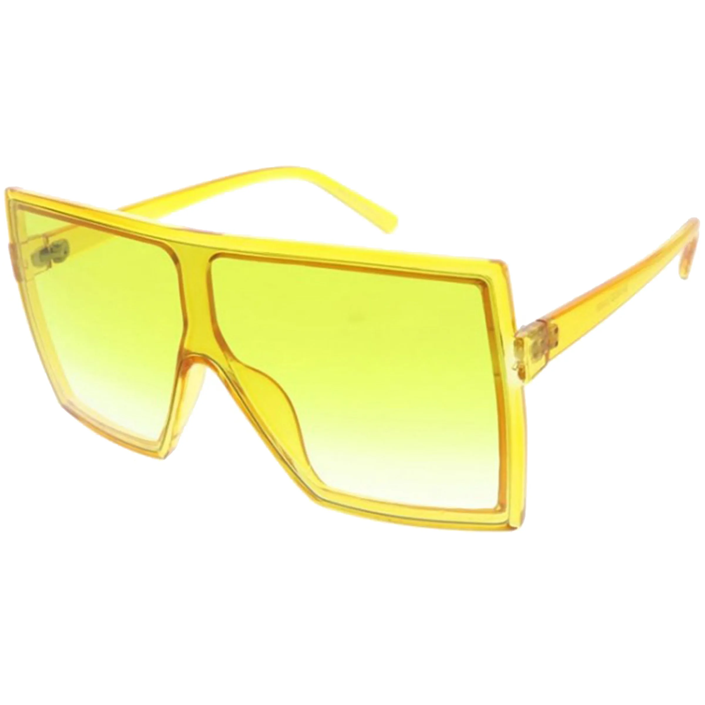 High Fashion Color Tinted Lens Flat Top Square Sunglasses D131 sold by ZeroUV product image thumbnail 4