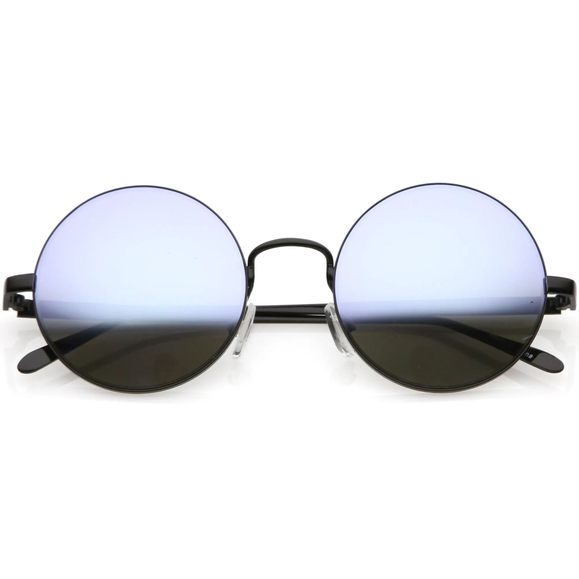 Premium Round Metal Flash Mirrored Flat Lens Sunglasses C465 sold by ZeroUV product image thumbnail 5