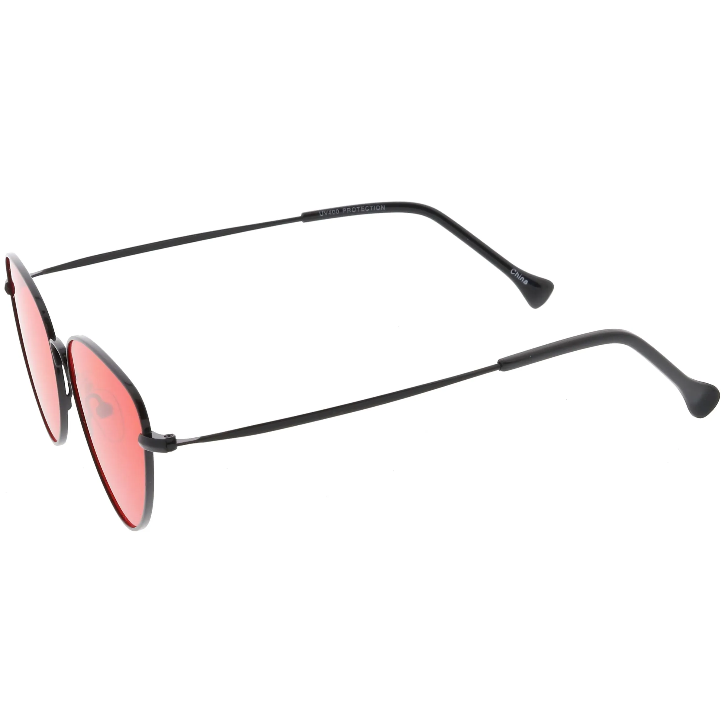 Slim Metal Color Tinted Lens Fashion Cat Eye Sunglasses C602 sold by ZeroUV product image thumbnail 3
