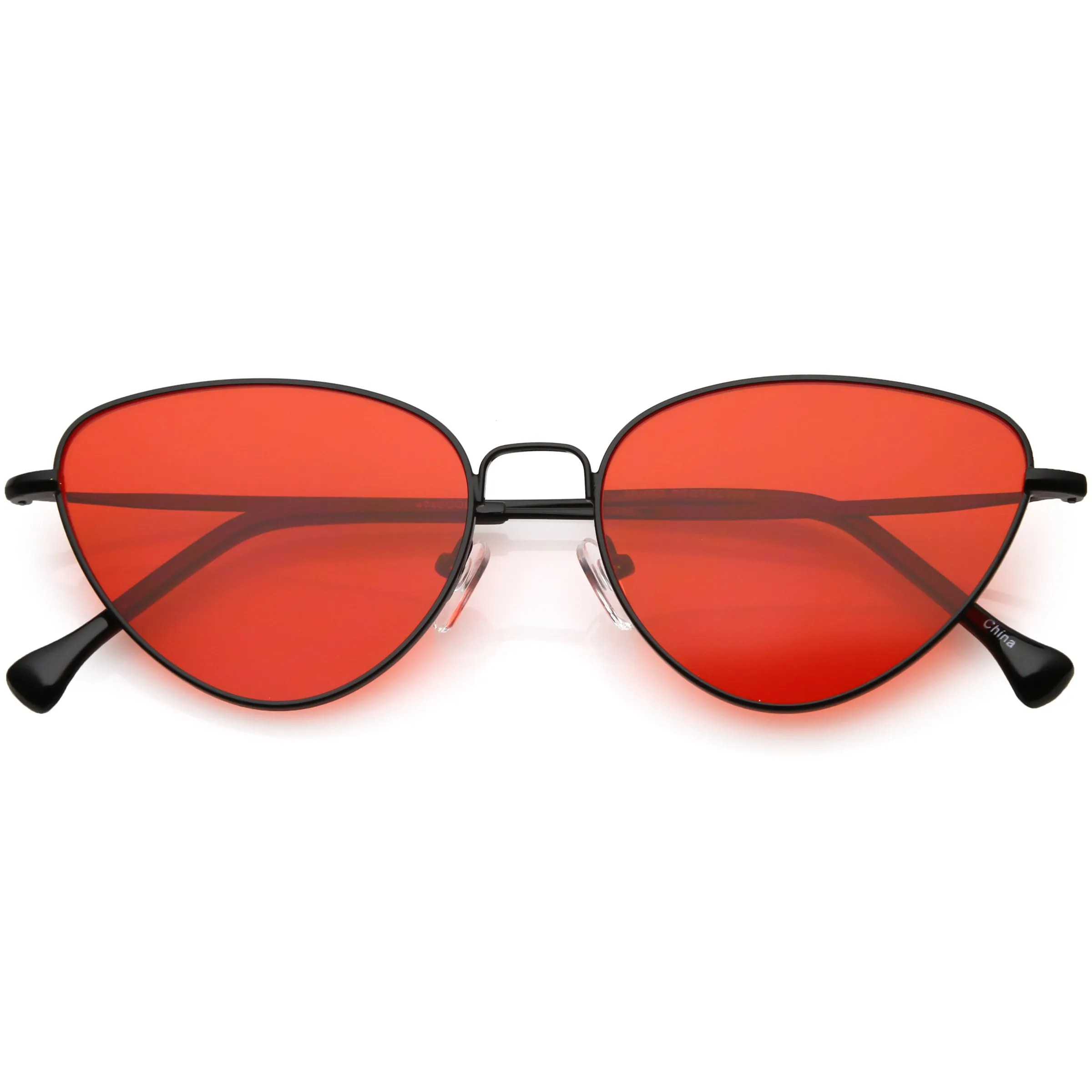 Slim Metal Color Tinted Lens Fashion Cat Eye Sunglasses C602 sold by ZeroUV