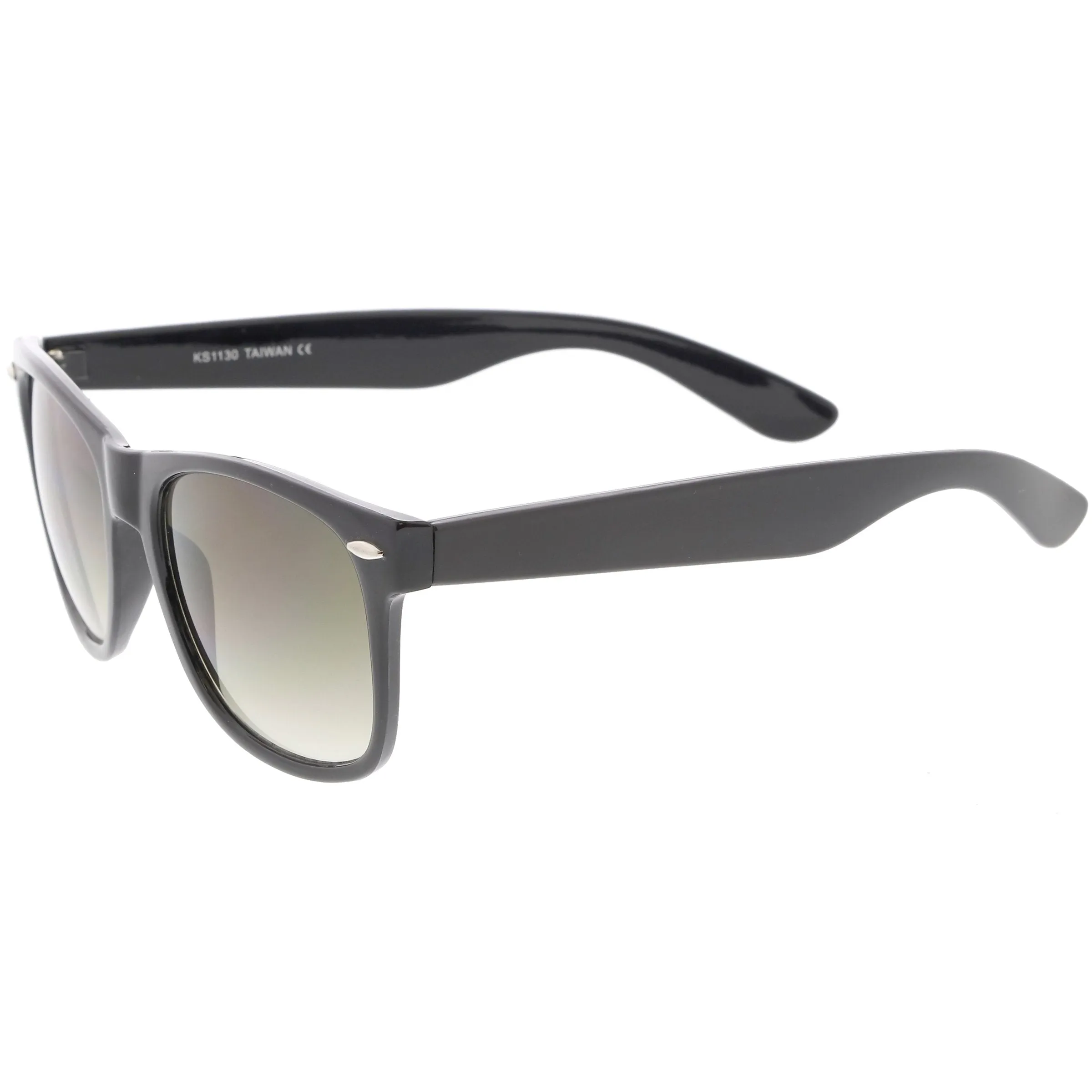 Classic Retro Wide Frame Horned Rimmed Sunglasses C766 sold by ZeroUV product image thumbnail 5