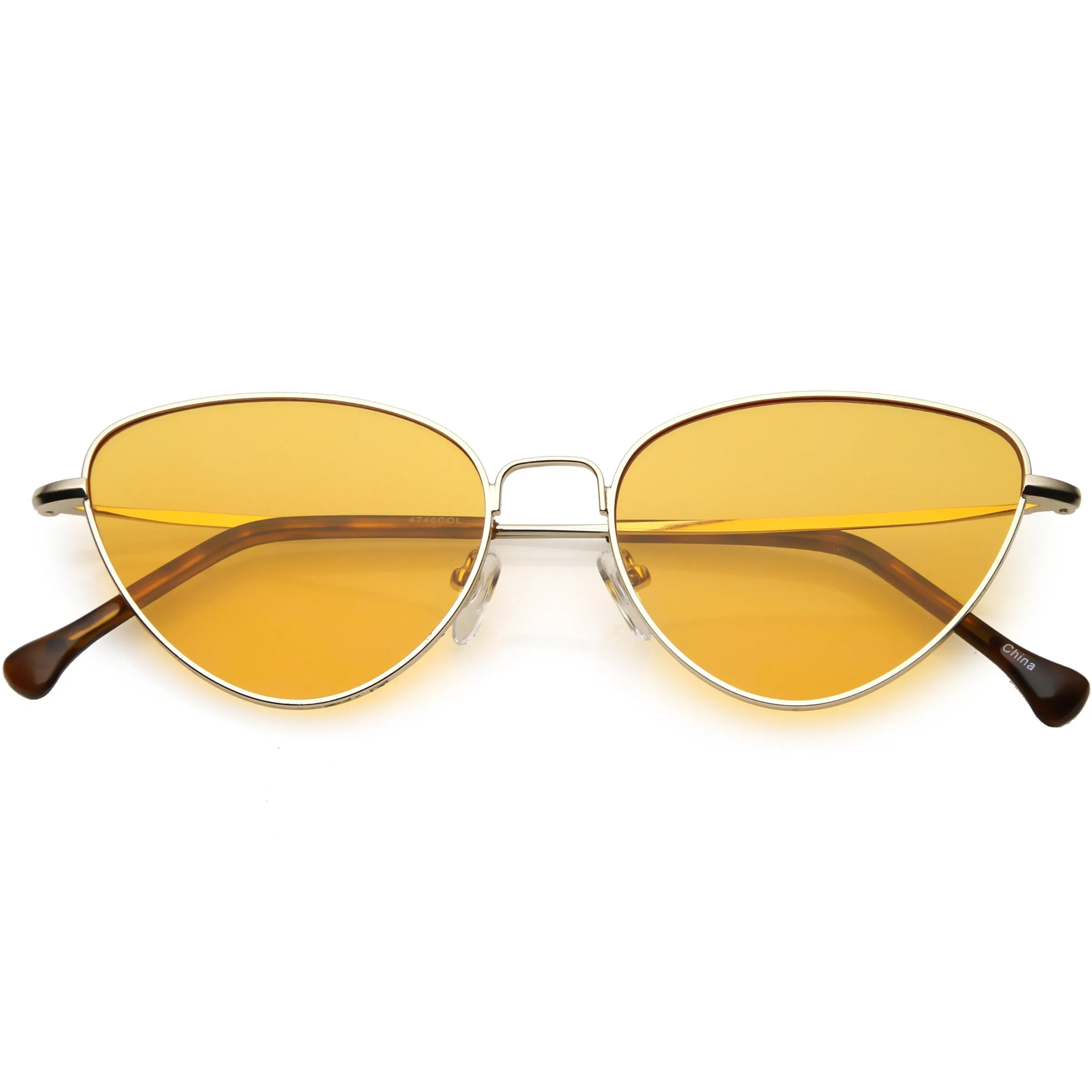 Slim Metal Color Tinted Lens Fashion Cat Eye Sunglasses C602 sold by ZeroUV product image thumbnail 5