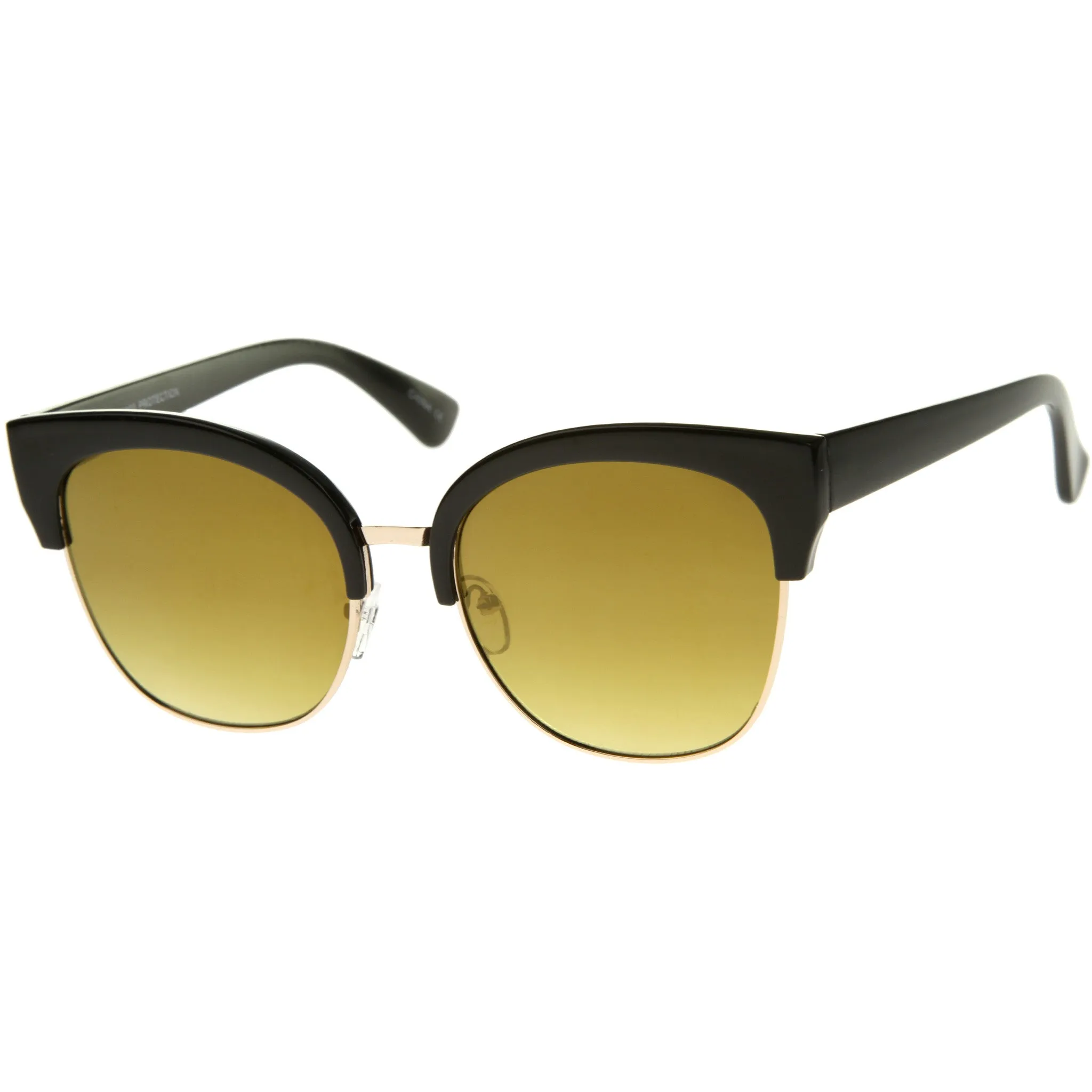 Modern Mirrored Flat Lens Cat Eye Half Frame Sunglasses A325 sold by ZeroUV product image thumbnail 4