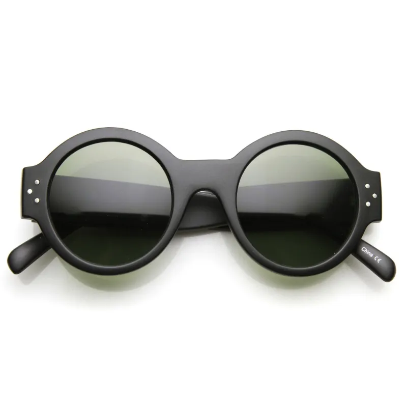 Women's Retro Euro Bold Thick Round Frame Sunglasses 9491 sold by ZeroUV