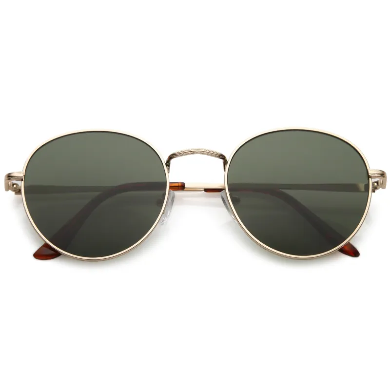 Vintage Indie Dapper Round Spectacle Flat Lens Sunglasses C126 sold by ZeroUV