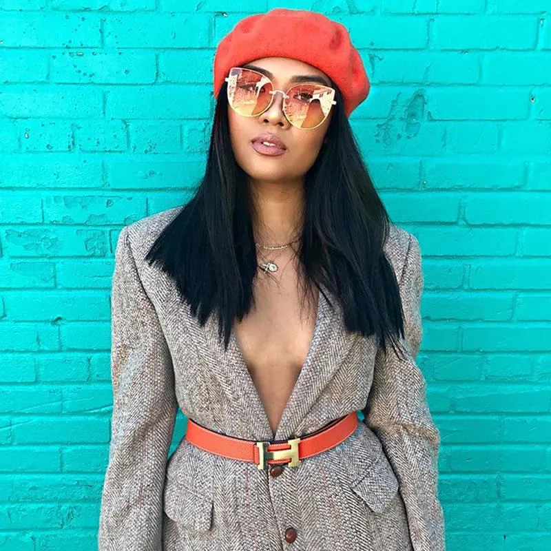 Women's Gradient Floating Flat Lent Cat Eye Sunglasses C069 sold by ZeroUV product image thumbnail 3