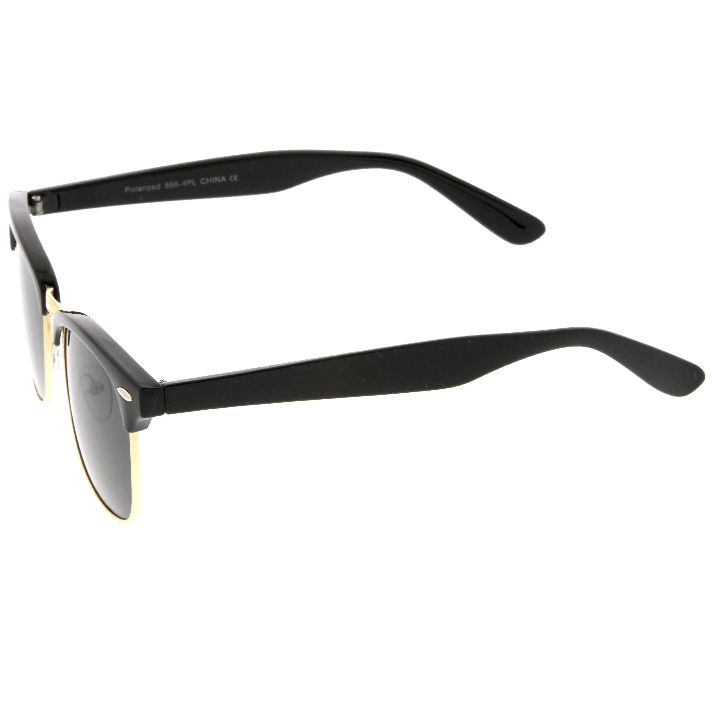 Polarized Horn Rimmed Semi Rimless Sunglasses Square Lens C773 sold by ZeroUV product image thumbnail 3