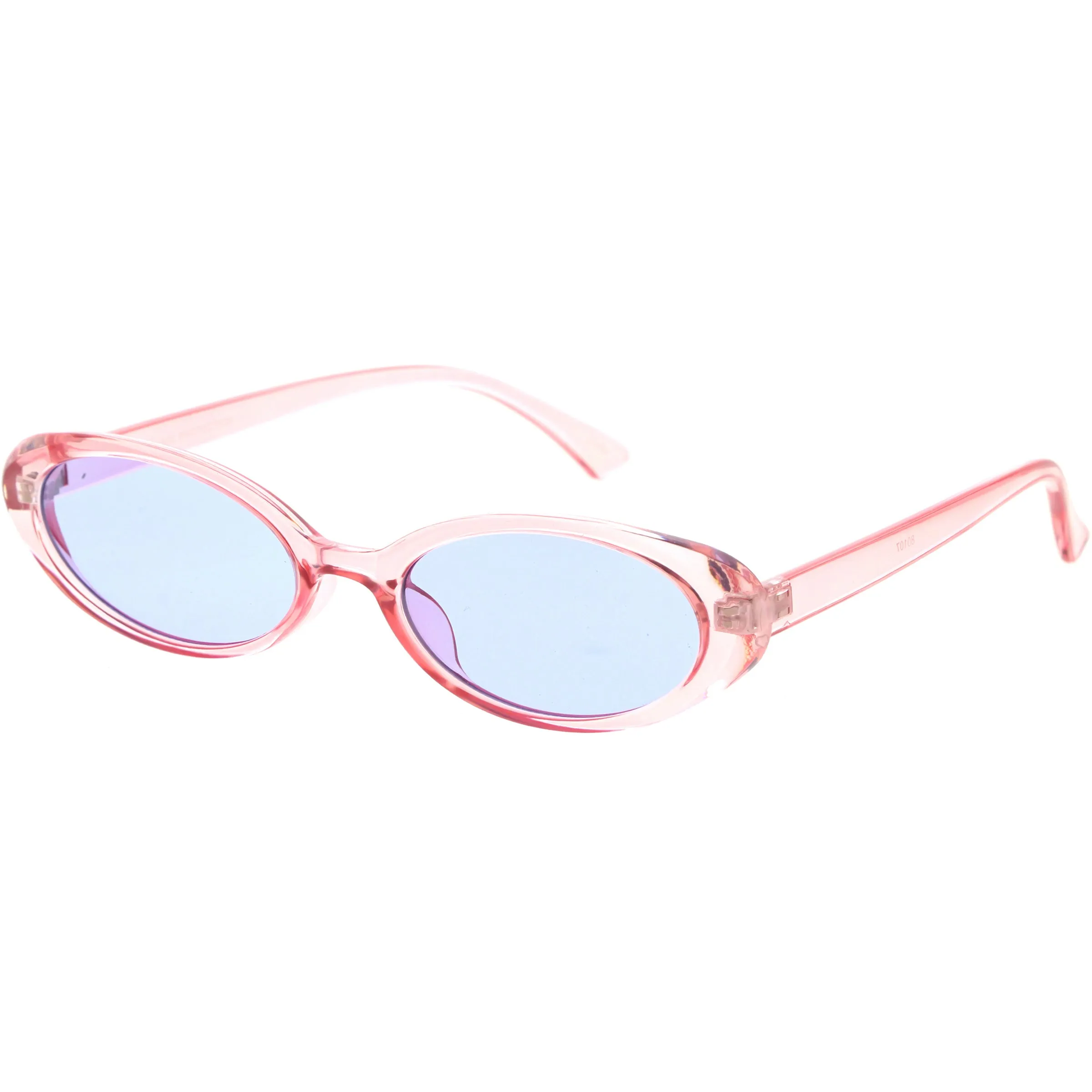 Rounded Retro Vintage-Inspired 90s Oval Sunglasses D298 sold by ZeroUV product image thumbnail 5